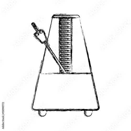metronome icon over white backgroun dvector illustration