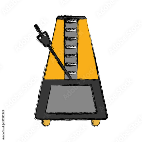 metronome icon over white backgroun dvector illustration
