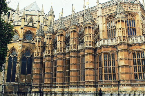 The Westminster Abbey church in London, UK
