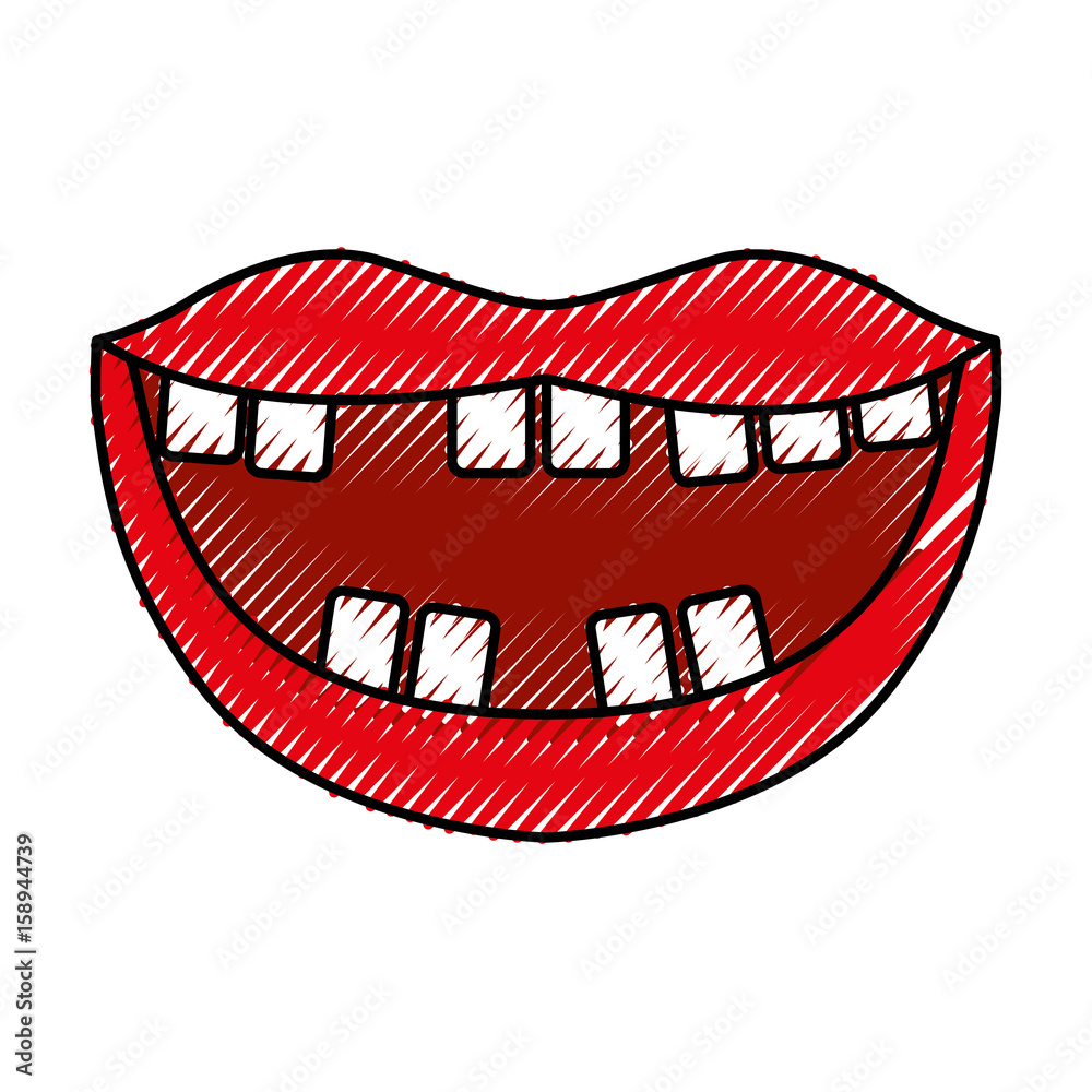 Mouth with bad teeth vector illustration design Mouth with bad teeth vector illustration design