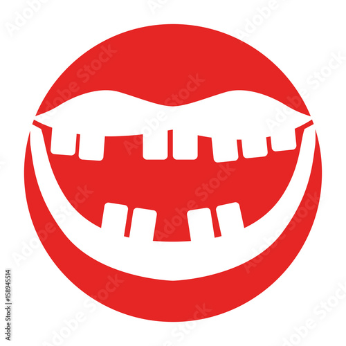 Mouth with bad teeth vector illustration design
