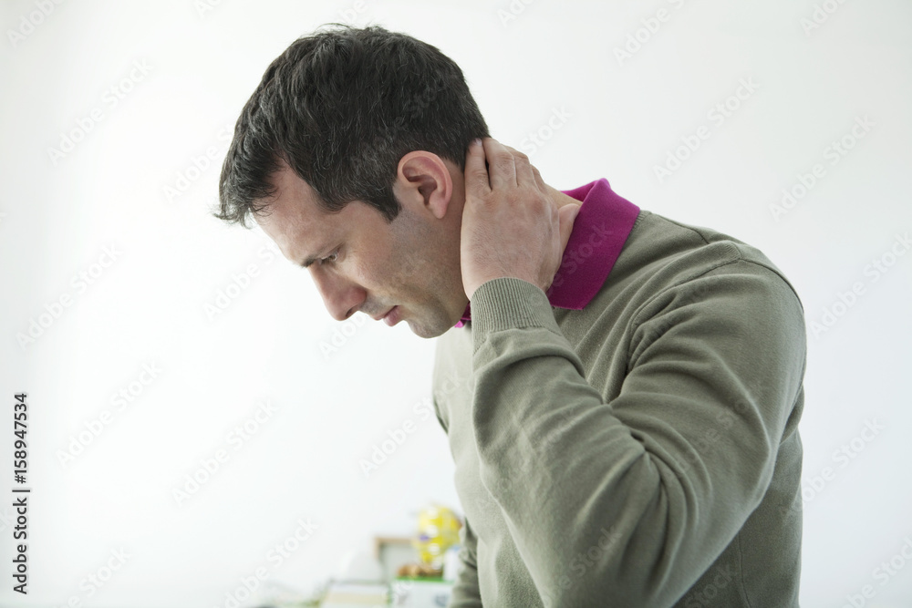 Obraz premium Cervicalgia in a man