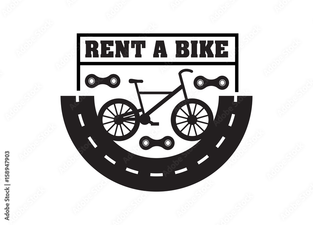Fototapeta premium Bike badge vintage style