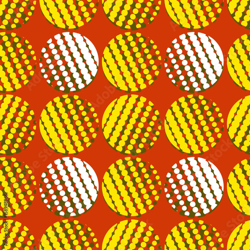 Colorful abstract seamless background. Halftone circles, halftone dot pattern. 