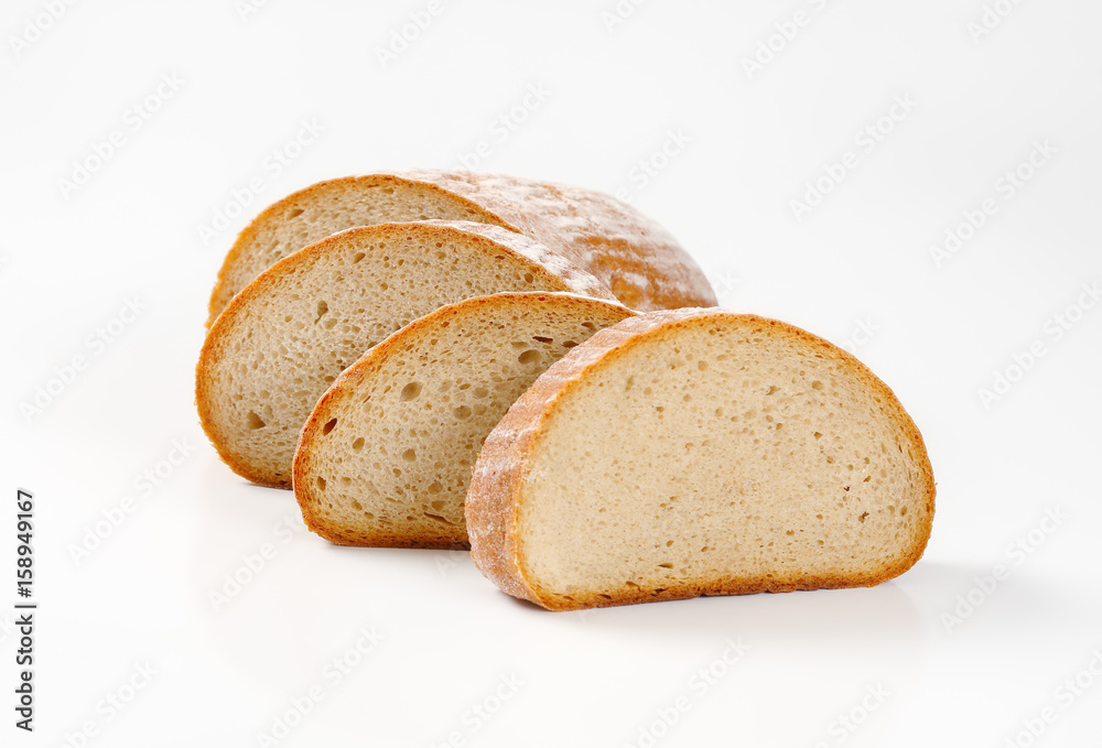 Sliced continental bread