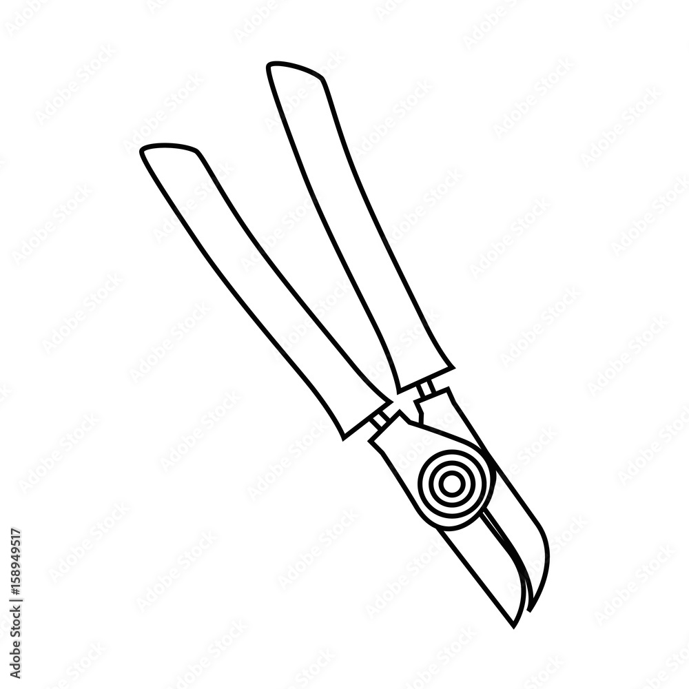 Obraz premium gardening secateurs icon over white background vector illustration