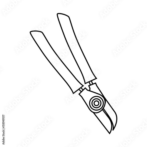 gardening secateurs icon over white background vector illustration