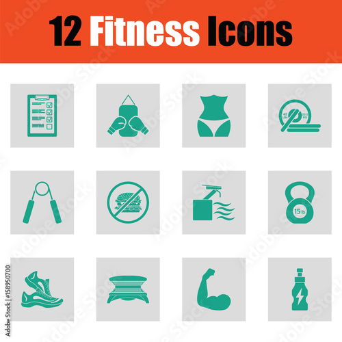 Fitness icon set