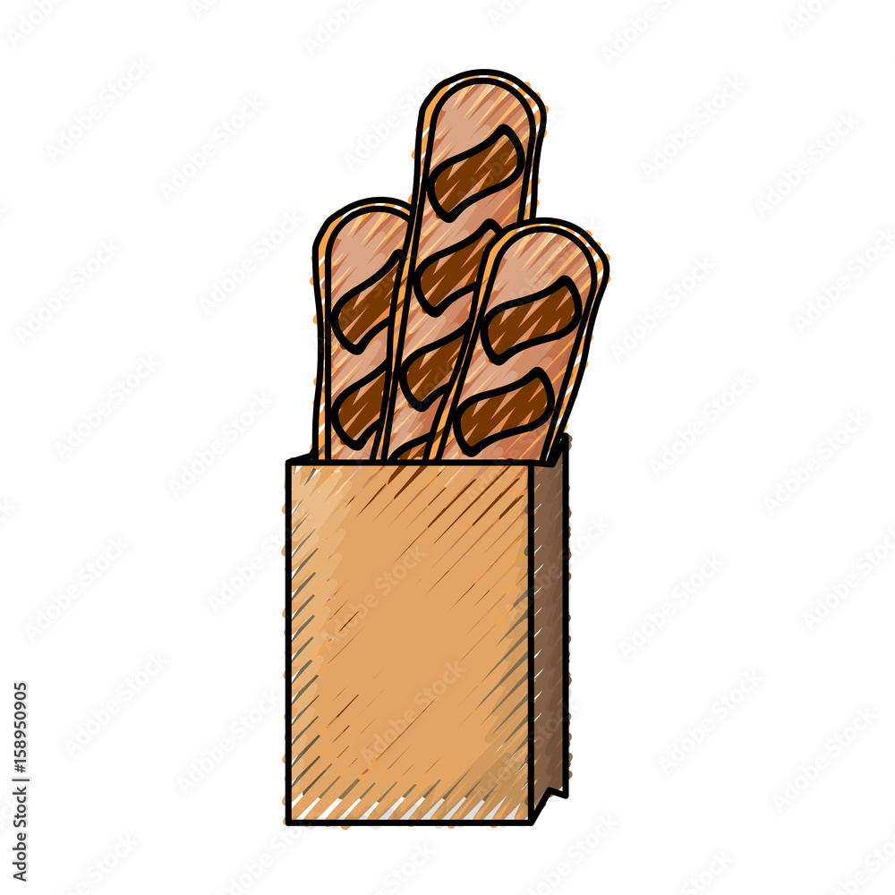 bread loaf box vector illustration graphic design icon