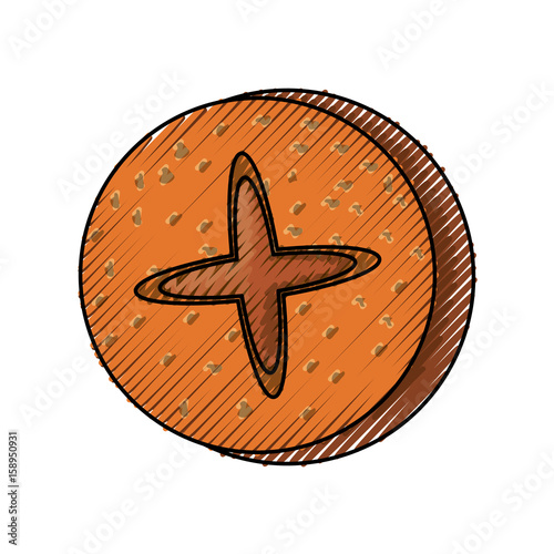dinner roll loaf vector illustration graphic design icon