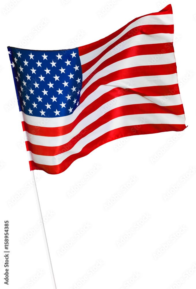 Fototapeta premium American flag isolated on white