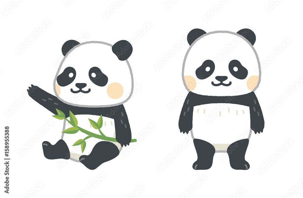 Plakat Zestaw Panda