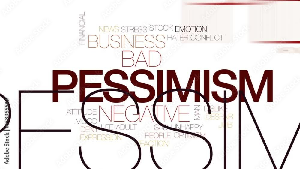 Pessimism Lettering Pessimism animated word cloud, text design animation. Kinetic ...