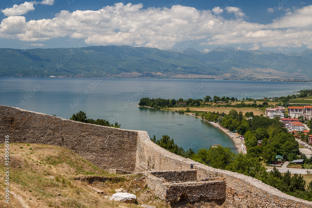 Ruins of the medieval fortress in Ohrid, Macedonia (FYROM)