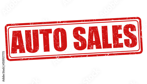 Auto sales sign or stamp
