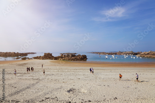 côte de granit rose, plage de Tregastel, côte d'Armor, Bretagne, France