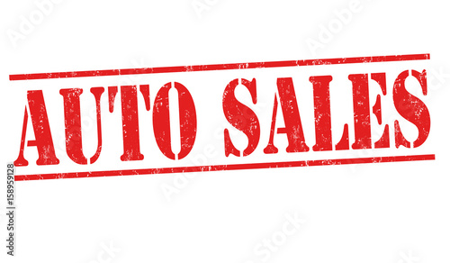 Auto sales sign or stamp