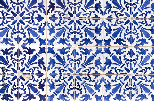 Traditional ornate portuguese decorative tiles azulejos
