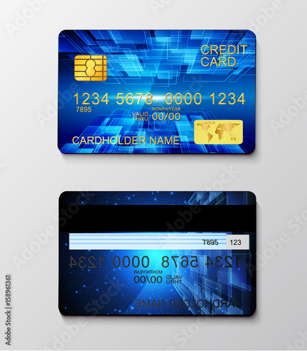 Modern realistic credit card money payment symbol