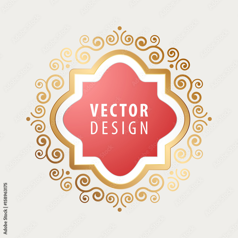High Quality Luxury Frame on Gray Background . Vector Isolated Illustration High Quality Luxury Frame on Gray Background . Vector Isolated Illustration