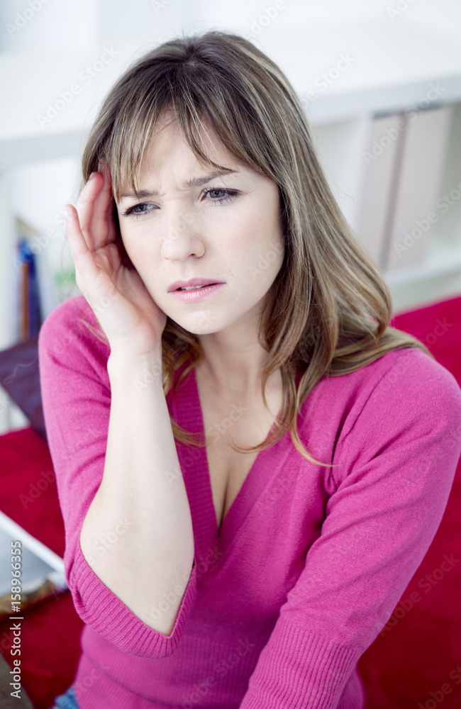 Woman with headache Woman with headache