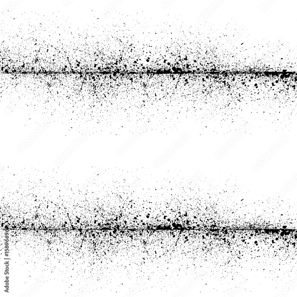 Abstract black ink blots background