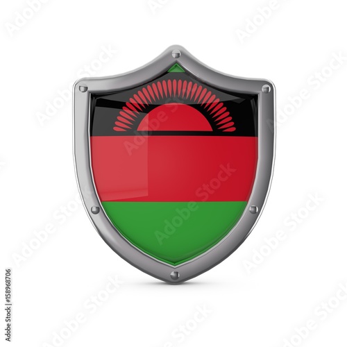 Malawi security concept. Metal shield shape with national flag Free Download Malawi security concept. Metal shield shape with national flag - GFXLoad
