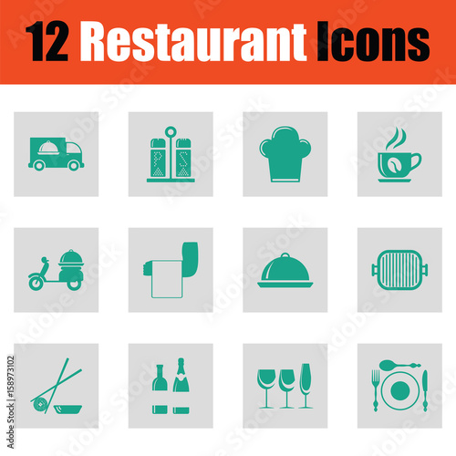 Restaurant icon set