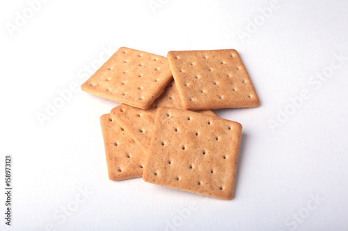 Rye crispbread isolated on a white background