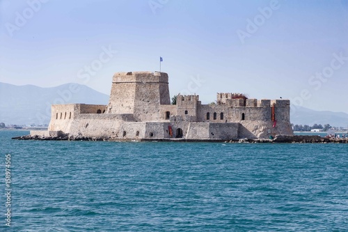 Bourtzi water fortress of Nafplio, Greece photo