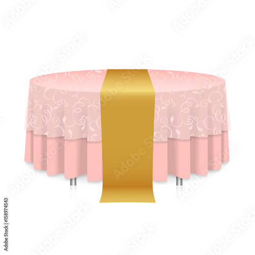 table with tablecloth