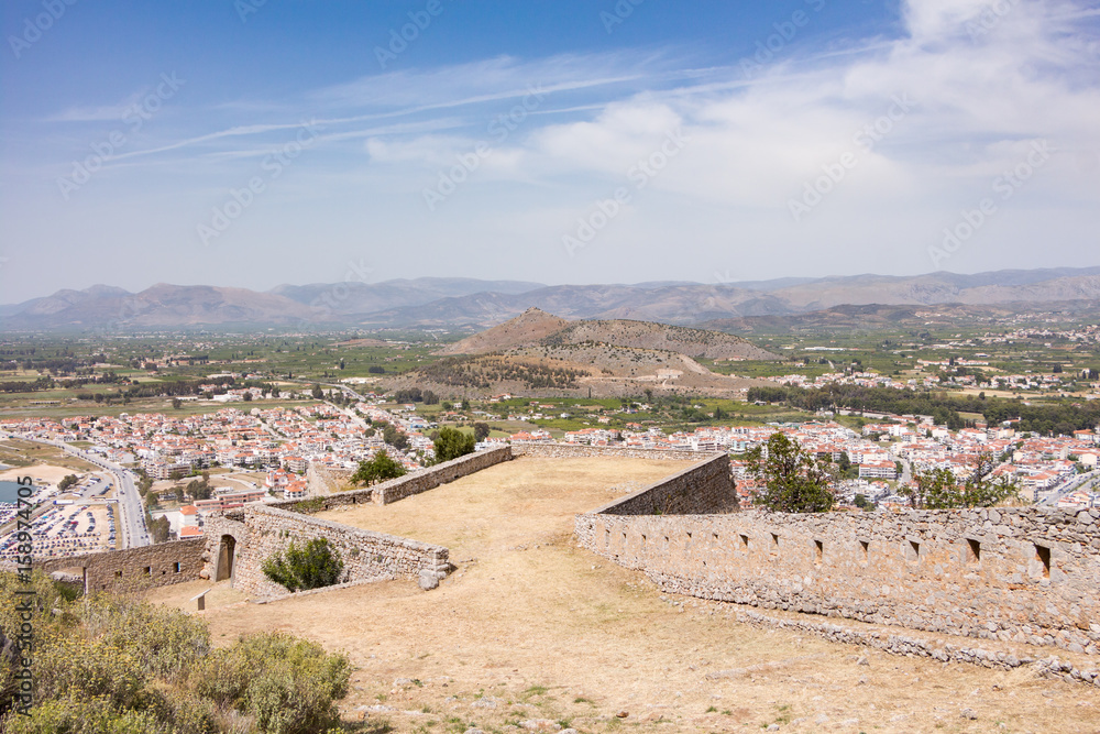 Nafplio town seen from Palamidi Castle, Greece