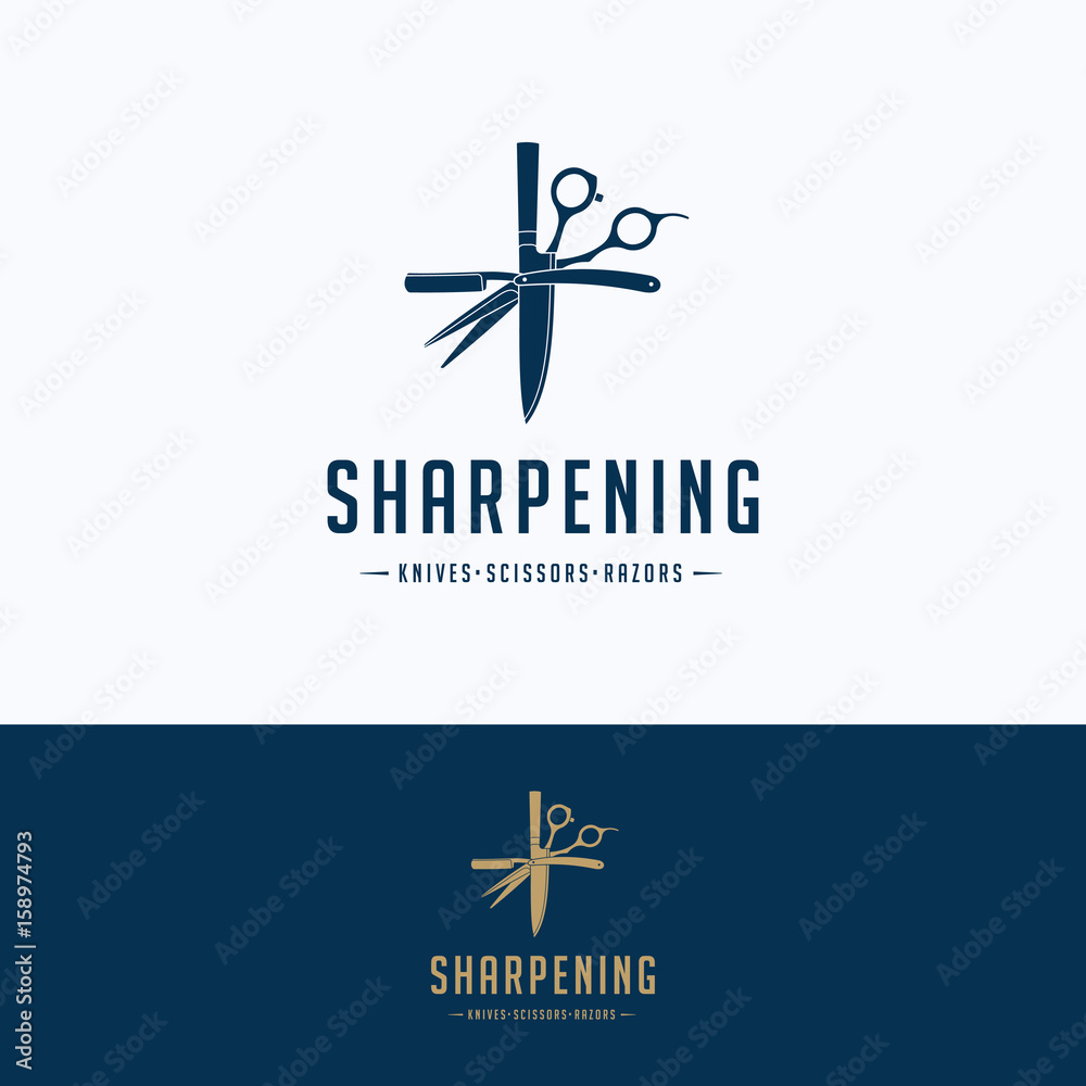 Obraz premium Sharpening service logo