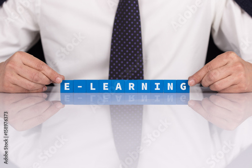 Words E-LEARNING with blocks