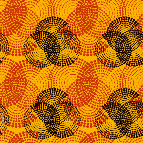 Colorful abstract seamless background. Halftone circles, halftone dot pattern.