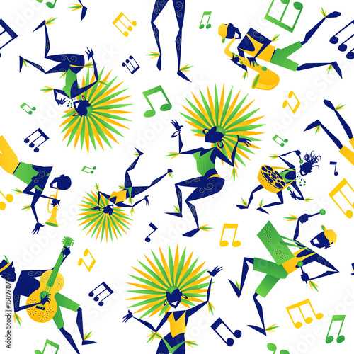 Brazilian Carnival Seamless Tile
