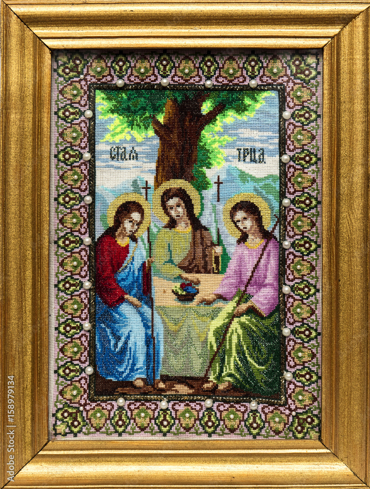 Obraz premium Ukrainian folk embroidery, handmade