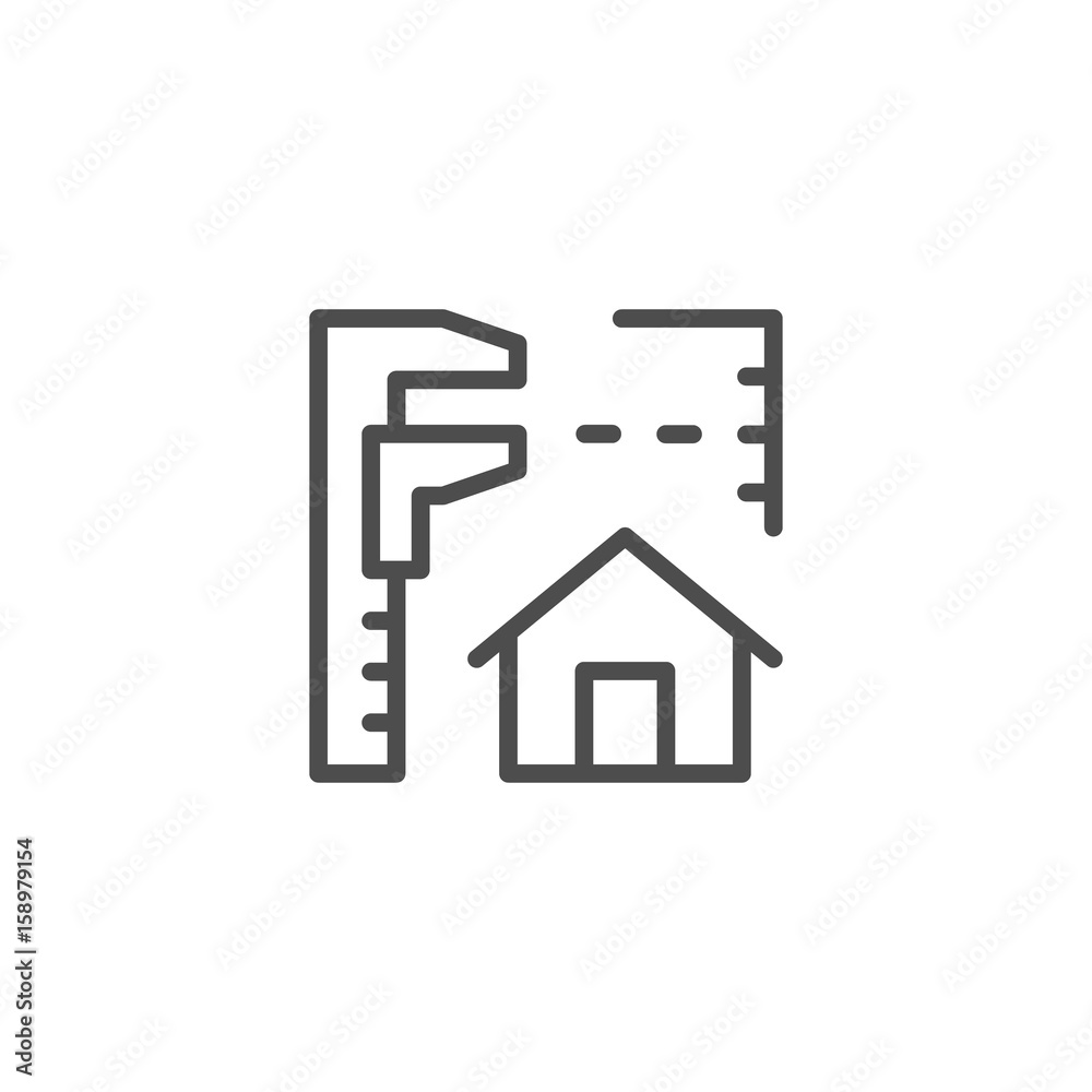 House project line icon