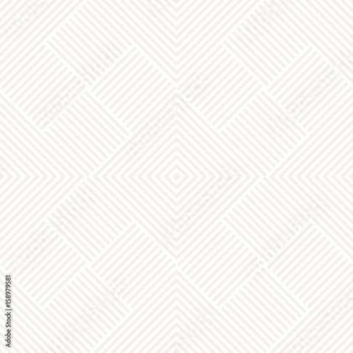Stylish Lines Maze Lattice. Ethnic Monochrome Texture. Abstract Geometric Background. Vector Seamless Subtle Pattern...
