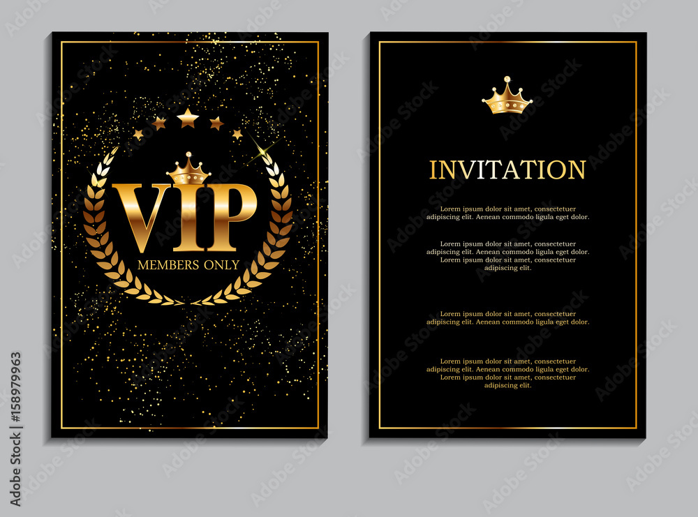 Abstract Luxury VIP Members Only Invitation Background Vector Il Abstract Luxury VIP Members Only Invitation Background Vector Il