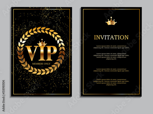 Abstract Luxury VIP Members Only Invitation Background Vector Il