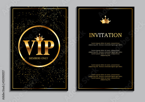 Abstract Luxury VIP Members Only Invitation Background Vector Il