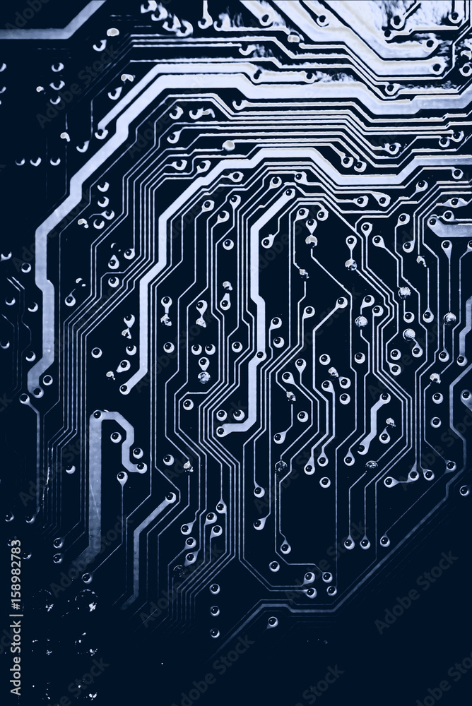 Abstract close up of Electronic Circuits in Technology on Mainboard computer background 
(logic board,cpu motherboard,Main board,system board,mobo)