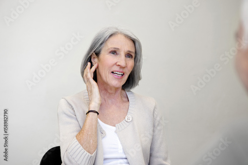 Ear nose &throat, elderly person photo