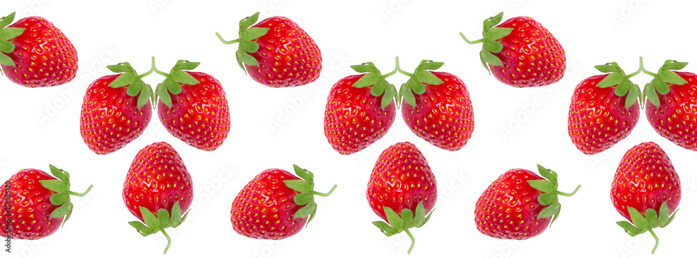 banner pattern ripe fresh red strawberries banner pattern ripe fresh red strawberries