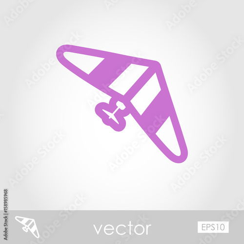 Hang Glider outline icon. Summer. Vacation