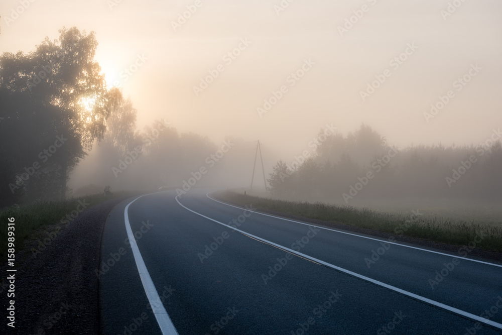 empty road in the countryside in summer empty road in the countryside in summer