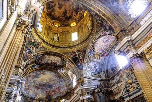 interior of the church of the Gesu in Rome, Italy. photo