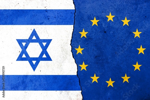 Little crack. Flags: Israel, European Union