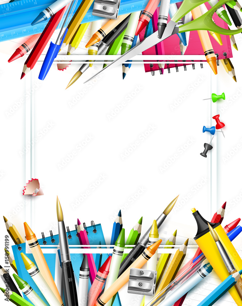 Fototapeta premium School accessories